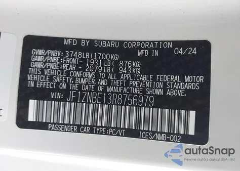 2024 Toyota Gr86 Premium из США, поврежденный, VIN JF1ZNBE13R8756979